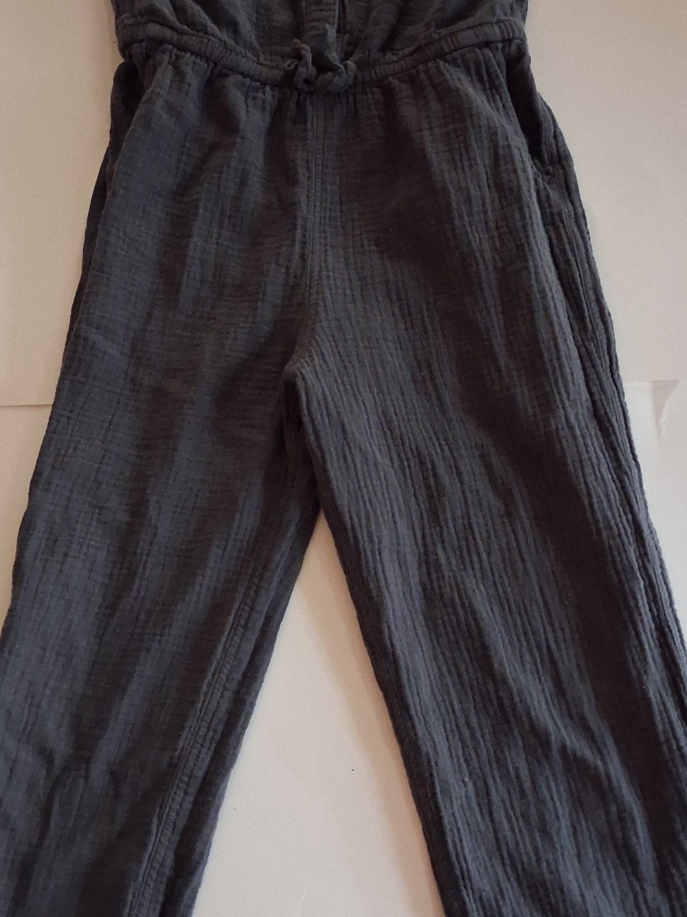 Girls Size 7/8 Dark Grey One Piece Jumpsuit.